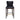 Hazel Wood Upholstered Barstool in Black, front view