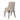 Heather Chenille and Faux Leather Wood Upholstered Armchair in Taupe, angle view
