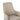 Heather Chenille and Faux Leather Wood Upholstered Armchair in Taupe, angle view