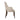 Heather Chenille and Faux Leather Wood Upholstered Armchair in Taupe, angle view