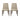 Heather Wood Upholstered Side Chair in Taupe - Set of 2 in Taupe, front view