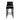 Ivy Chenille Wood Upholstered Barstool in Black, front view