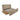 Kay King Storage Bed in Speckled Light Brown, angle view