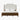 Burl King Bed - Light (Upholstered), front view