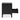 Mabel Nightstand in Black, side view