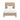 Magnolia Rounded-Corner Upholstered Twin Bed in Sand, front view