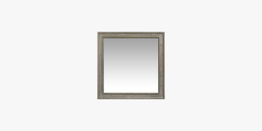 Stanley Willow Landscape Mirror – Rustic Wall Mirror with Burlap Frame & Wire-Brushed Finish, Farmhouse Decor for Bedroom, Living Room, or Entryway
