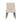 Molly Wood Upholstered Dining Chair in Cream, angle view