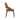 Monica Metal Vegan Leather Accent Chair in Saddle, angle view