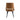 Monica Metal Vegan Leather Accent Chair in Saddle, angle view
