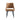 Monica Metal Vegan Leather Accent Chair in Saddle, front view