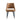 Monica Metal Vegan Leather Accent Chair in Saddle, front view