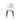 Monica Metal Vegan Leather Accent Chair in White, front view