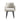 Monica Metal Vegan Leather Armchair in Stone Gray, front view