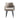 Monica Metal Vegan Leather Armchair in Taupe, front view