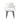 Monica Metal Vegan Leather Armchair in White, front view