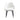 Monica Metal Vegan Leather Armchair in White, front view