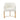Raya Wood Vegan Leather Accent Chair in Ivory, front view