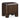 Roland Nightstand in Dark Brown, angle view