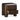 Roland Nightstand in Dark Brown, drawers open