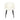 Sable Metal Vegan Leather Side Chair - Set of 2 in Ivory, front view