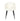 Sable Metal Vegan Leather Side Chair - Set of 2 in Ivory, front view