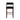 Simone Wood Upholstered Barstool in Black, front view