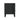 Solara 30" Solid Wood Nightstand (2-Drawer) in Black, angle view