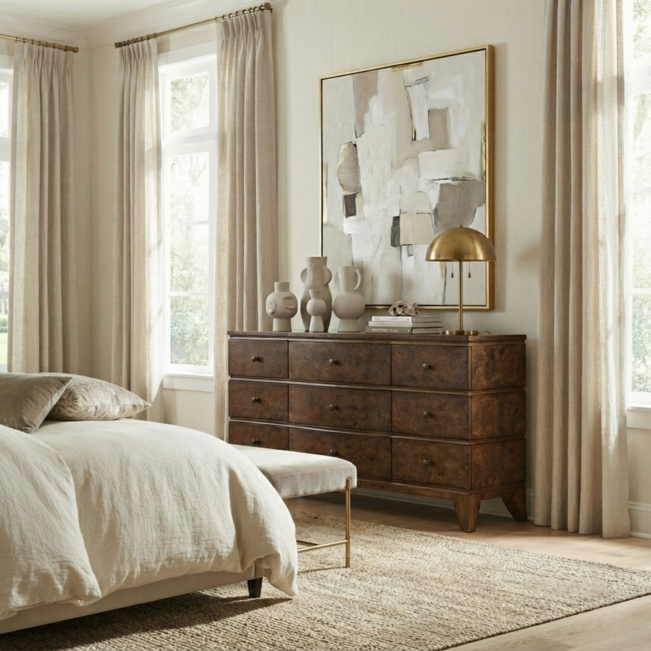 Burl Oak Dresser - Light