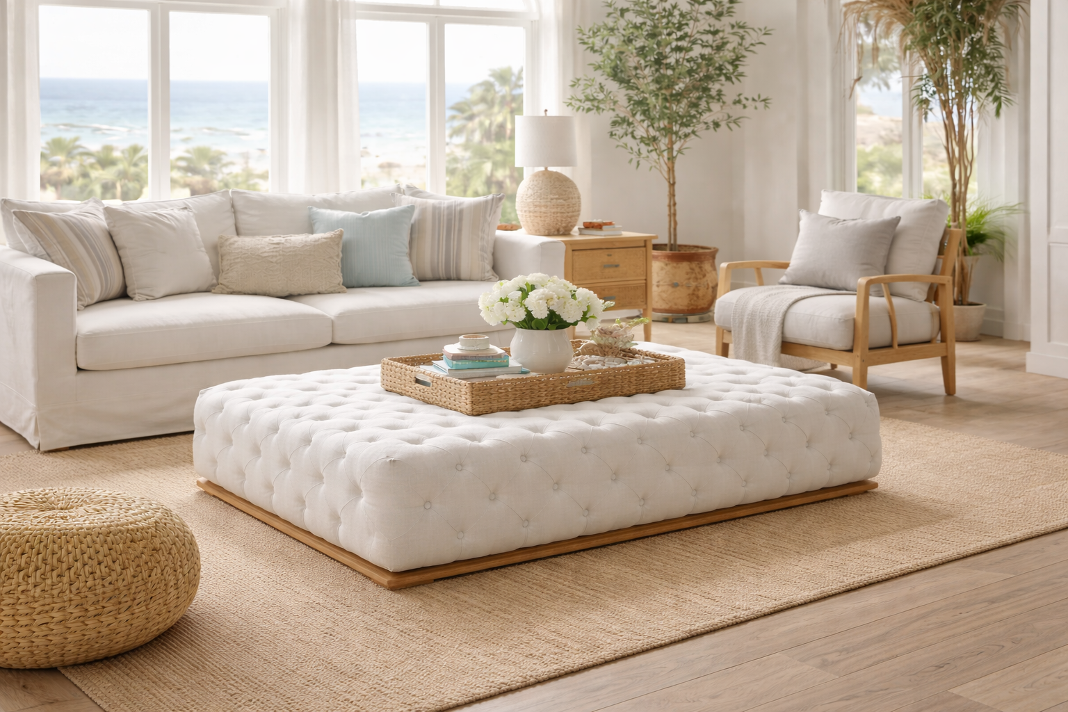 Tufted Ottoman Coffee Table