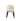 Violet Wood Vegan Leather Accent Chair in Cream, front view