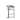 Willa Metal Upholstered Barstool in Light Gray, angle view