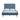 Wisteria Upholstered Velvet Full Bed in Blue, front view