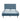 Wisteria Upholstered Velvet Full Bed in Blue, front view