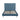 Wisteria Upholstered Velvet Queen Bed in Blue, angle view