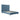 Wisteria Upholstered Velvet Queen Bed in Blue, angle view