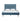 Wisteria Upholstered Velvet Queen Bed in Blue, front view