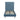 Wisteria Upholstered Velvet Twin Bed in Blue, angle view