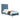 Wisteria Upholstered Velvet Twin Bed in Blue, angle view