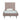 Wisteria Upholstered Velvet Twin Bed in Blush, front view