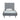 Wisteria Upholstered Velvet Twin Bed in Gray, front view