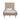 Wisteria Upholstered Velvet Twin Bed in Nude, front view