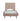 Wisteria Upholstered Velvet Twin Bed in Nude, front view