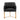 Wren Wood Vegan Leather Accent Chair in Black, front view
