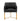 Wren Wood Vegan Leather Accent Chair in Black, front view